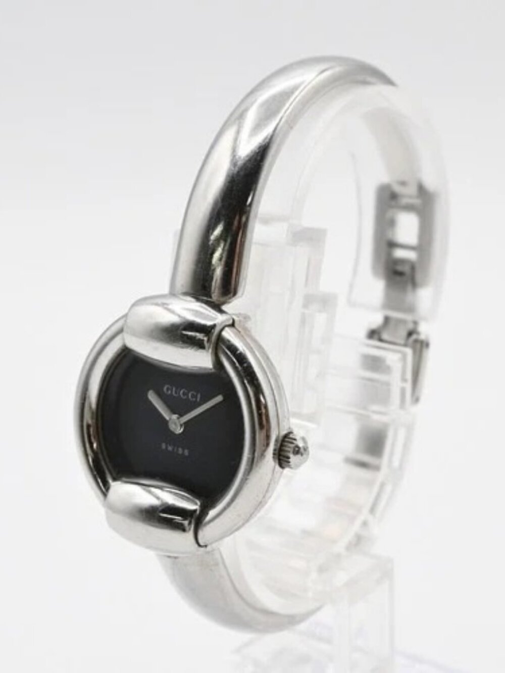 GUCCI 1400L Watch Quartz Bangle Bracelet 25 mm Stainless Steel Silver 02LC586 - Picture 2 of 16